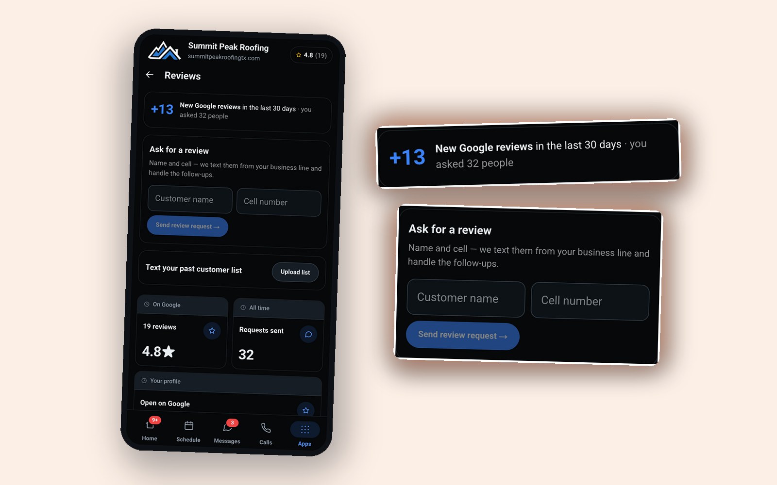 One-tap review requests